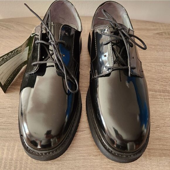 ROCKY SHOES MEN'S SIZE 10 1/2W BLACK PATENT LEATHER. - Picture 2 of 5